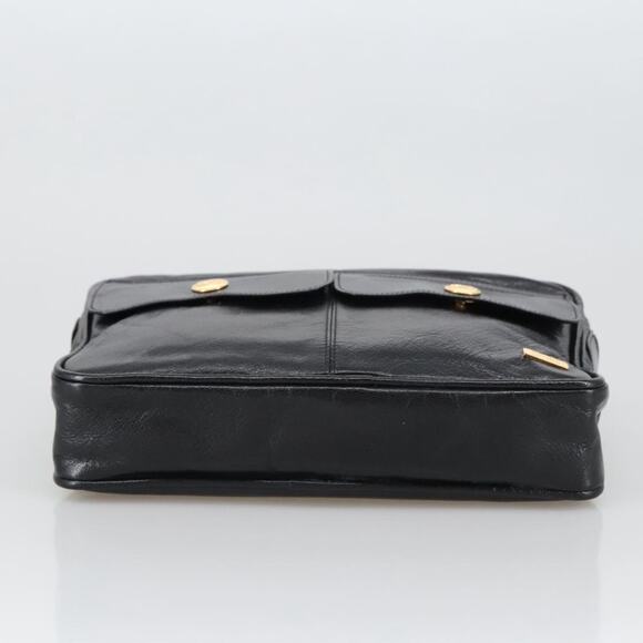 CELINE Shoulder Bag Leather Black Gold - Picture 9 of 13